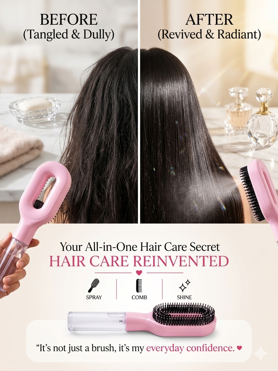 GlowBrush – Spray, Comb & Shine in Seconds